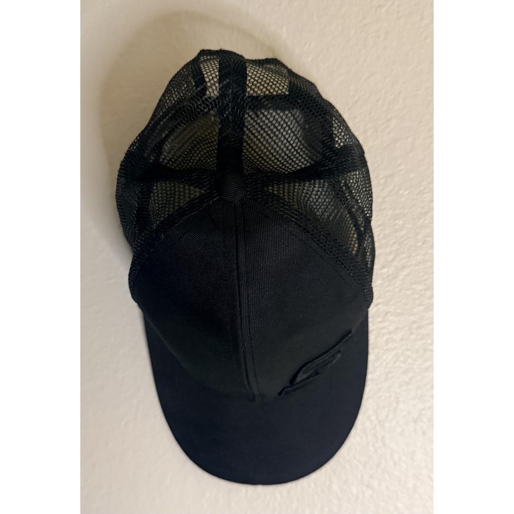 Snap-On Trucker Hat Mens OSFM Black Good Mesh Back Embroidered Logo Snapback - Picture 2 of 7